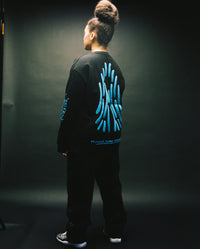 Ethos ID Long Sleeve T Shirt (Black and Blue)