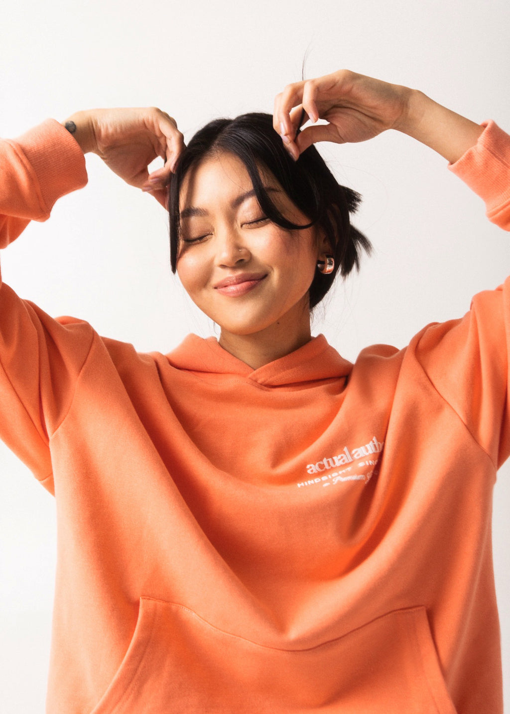 Coral orange online hoodie