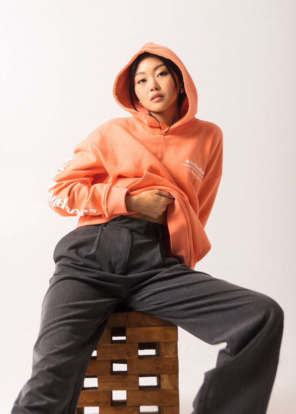 Partly Cloudy Hoodie - Coral